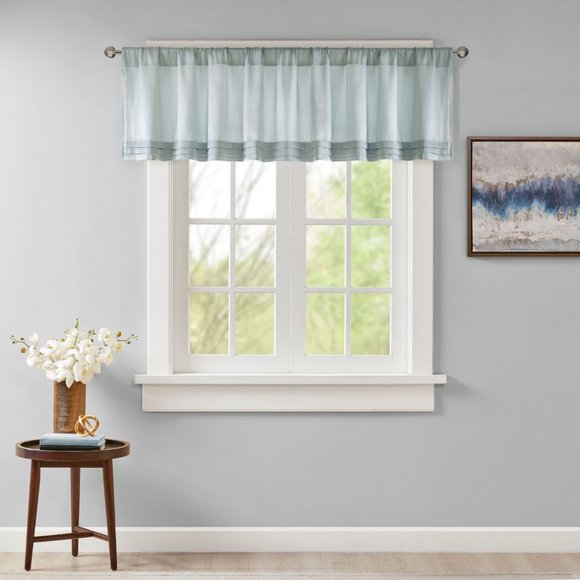 Madison Park Other - Madison Park Emily 50 x 18 Faux Silk Dusty Aqua
